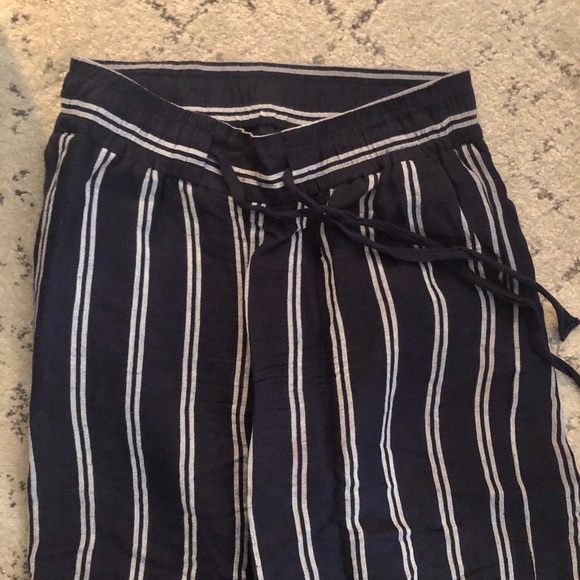 Striped Mid-Rise Wide Leg pants - A New Day Navy S - Picture 3 of 5